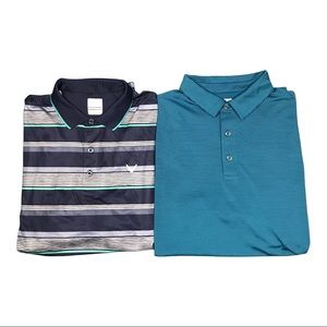 Lot of 2 Callaway Mens Large Golf Dri Fit Polo Shirts